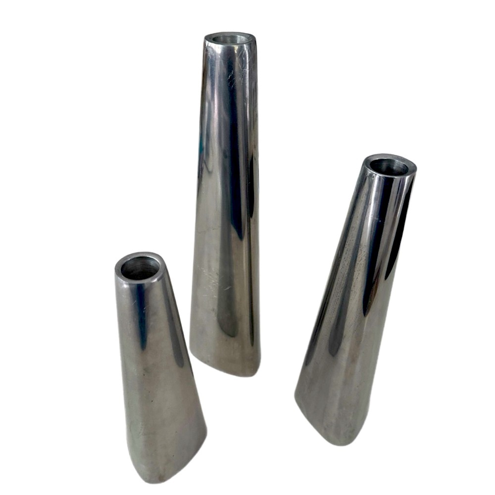 Ikea Sleek Silver Metal Vases